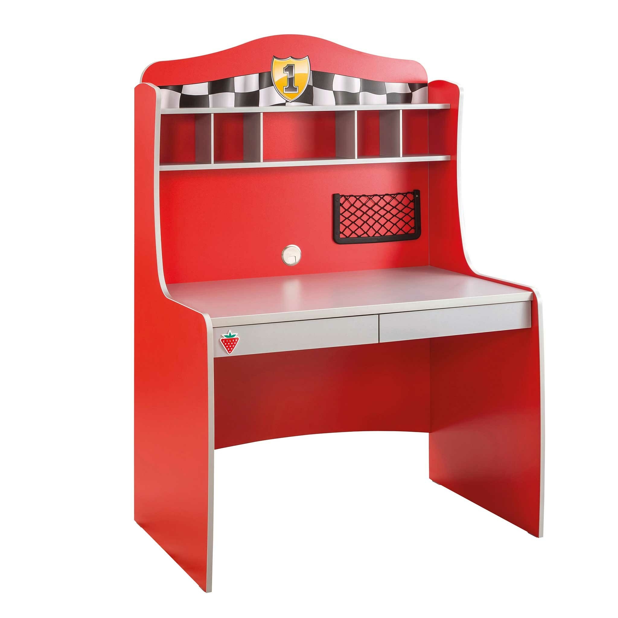 Ergonomic Kids Study Desk in Red
