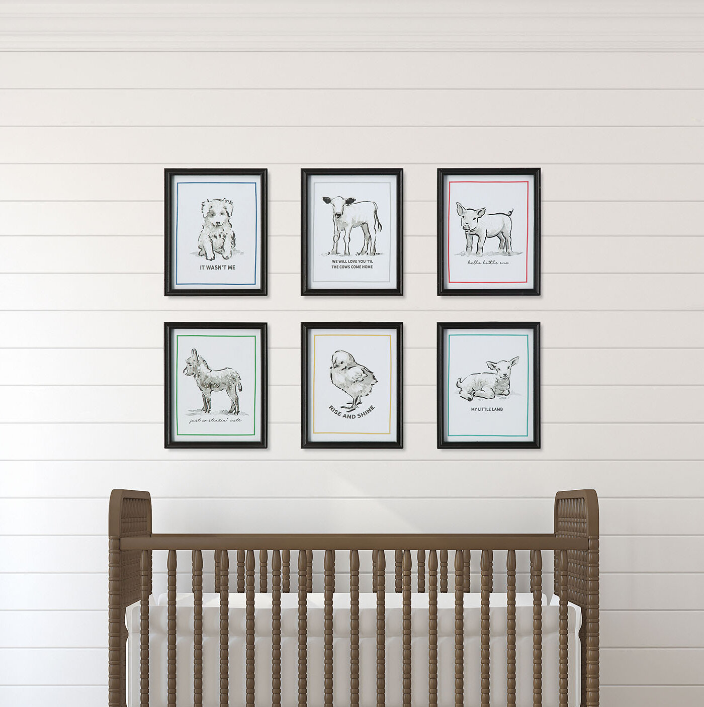 Farm And Country Gray Framed Art