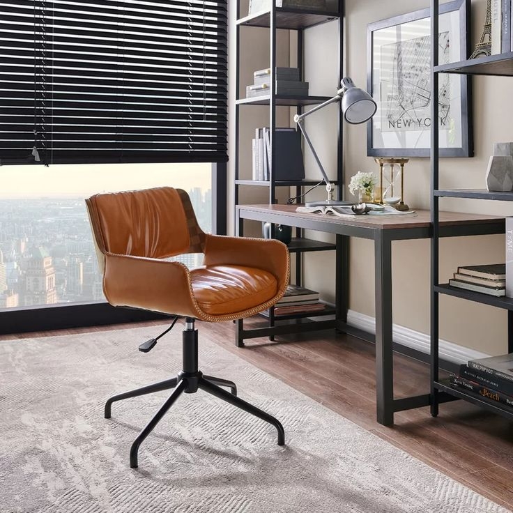 A Desk Chair Without Wheels, Leather Chair Office No Wheels