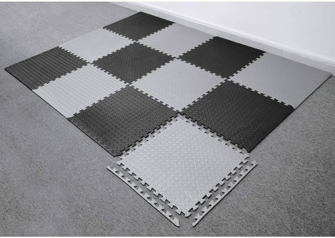 Fitness Flooring Long Foam Tile in Grey