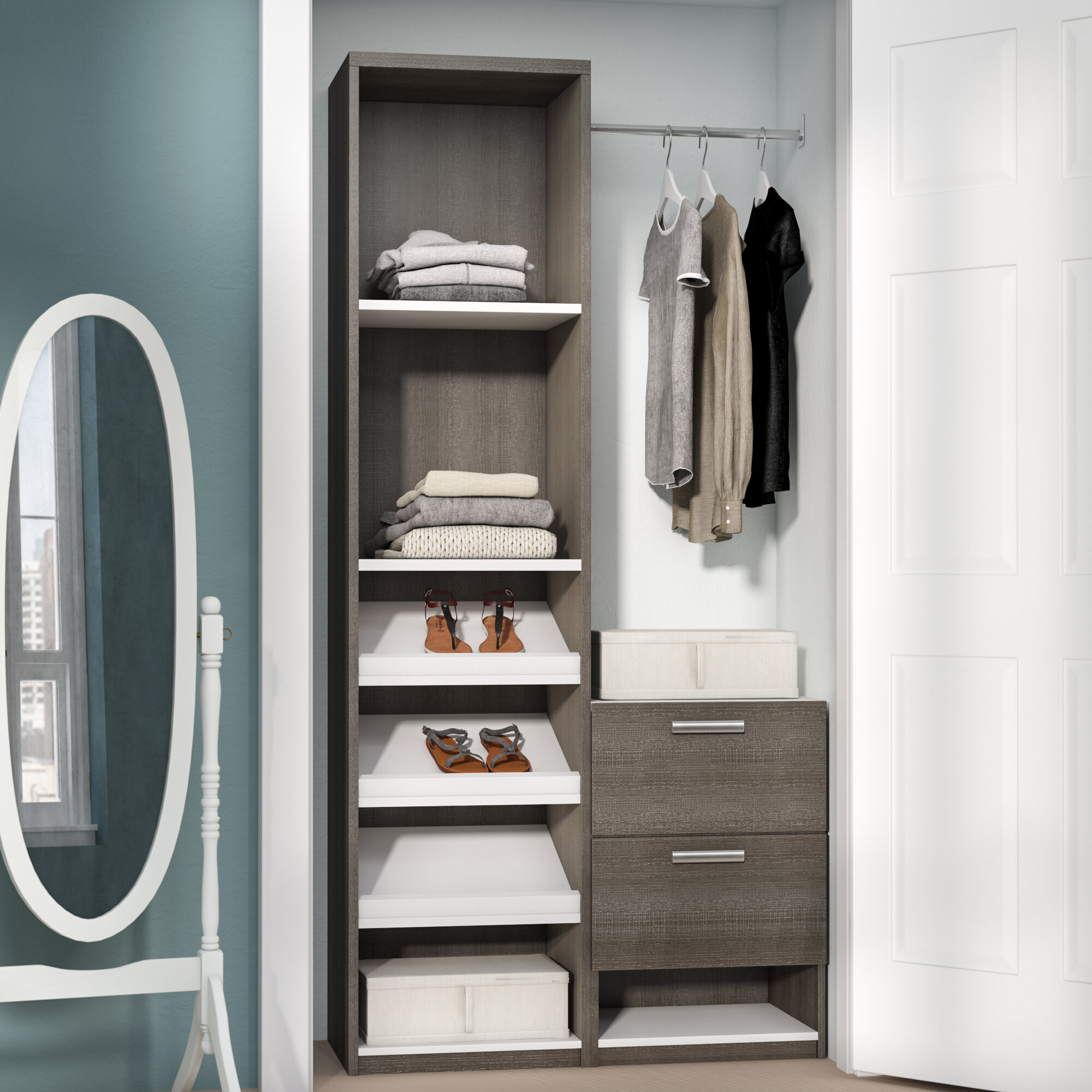 Freestanding Starter Kit Closet System