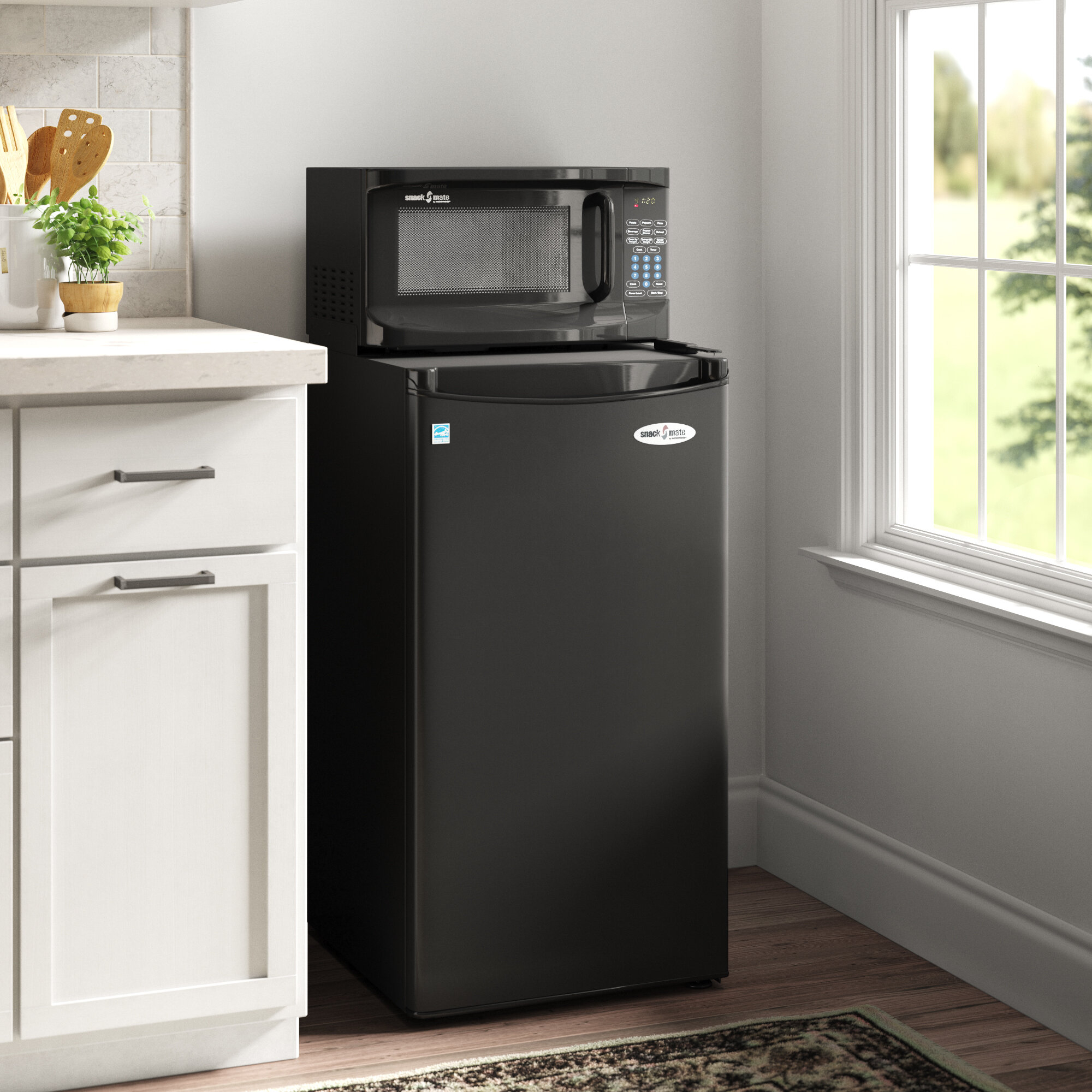 Freezer Less Freestanding Mini Fridge With Microwave