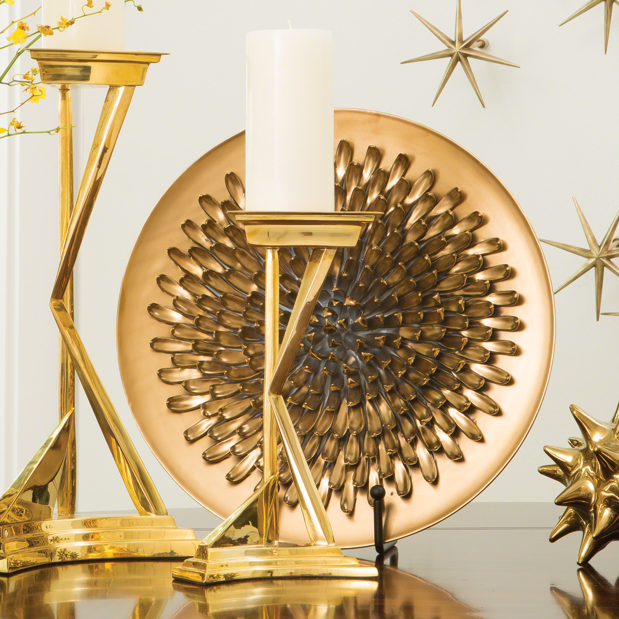 Glam Decorative Plate in Matte Gold