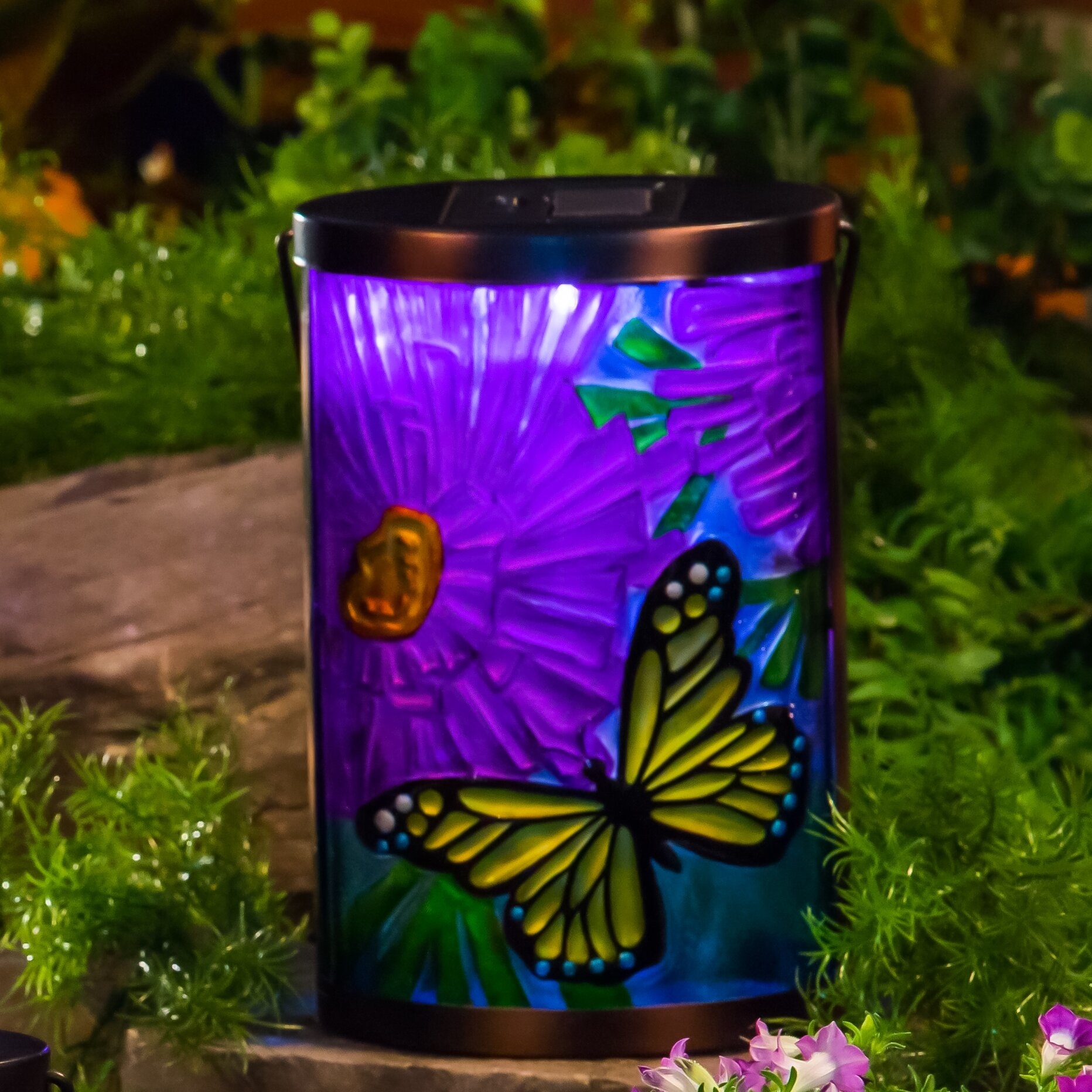 Glass Decorative Accent Tile in Brown Leaves