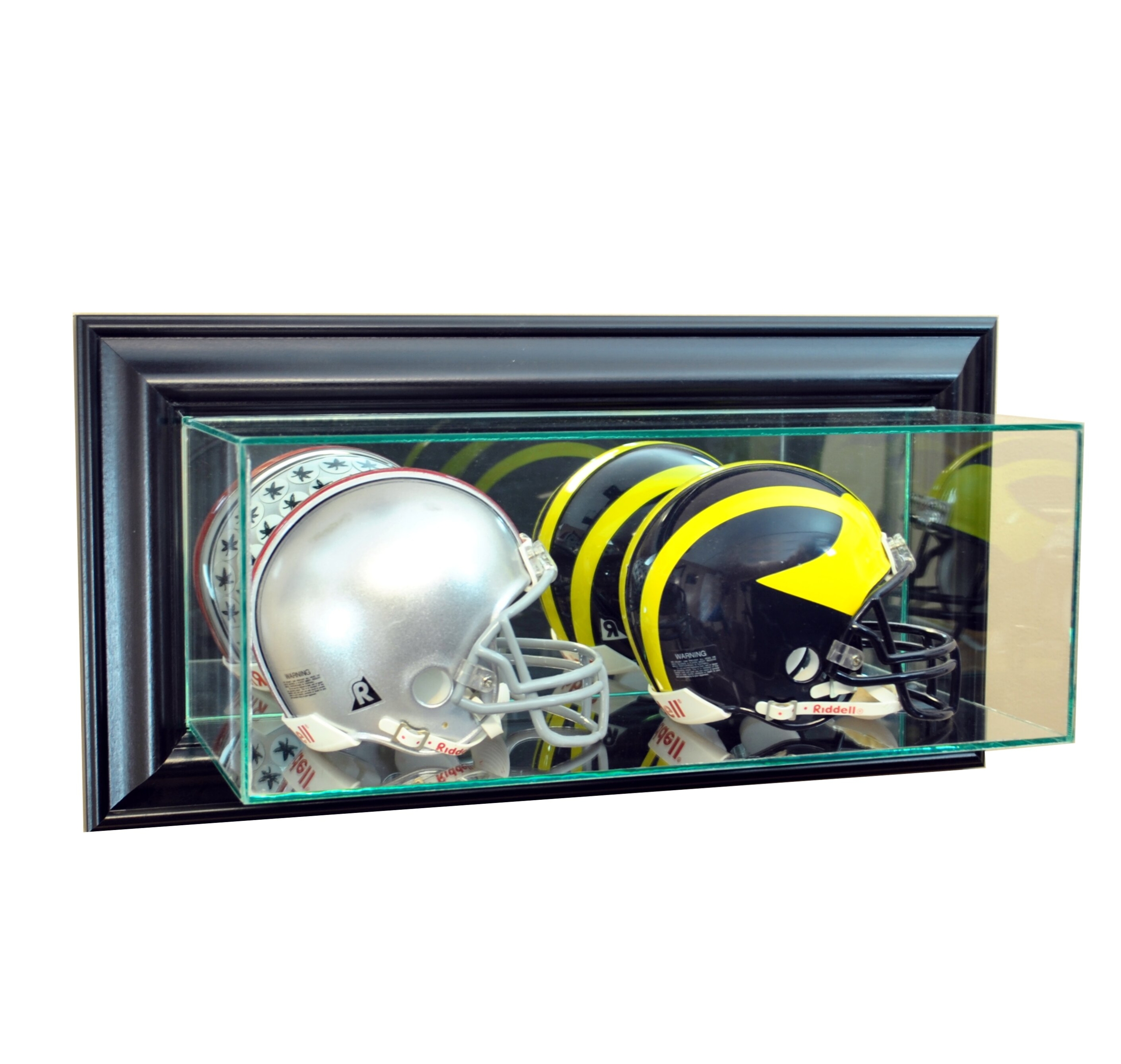 Glass Double Mini Helmet Display Case