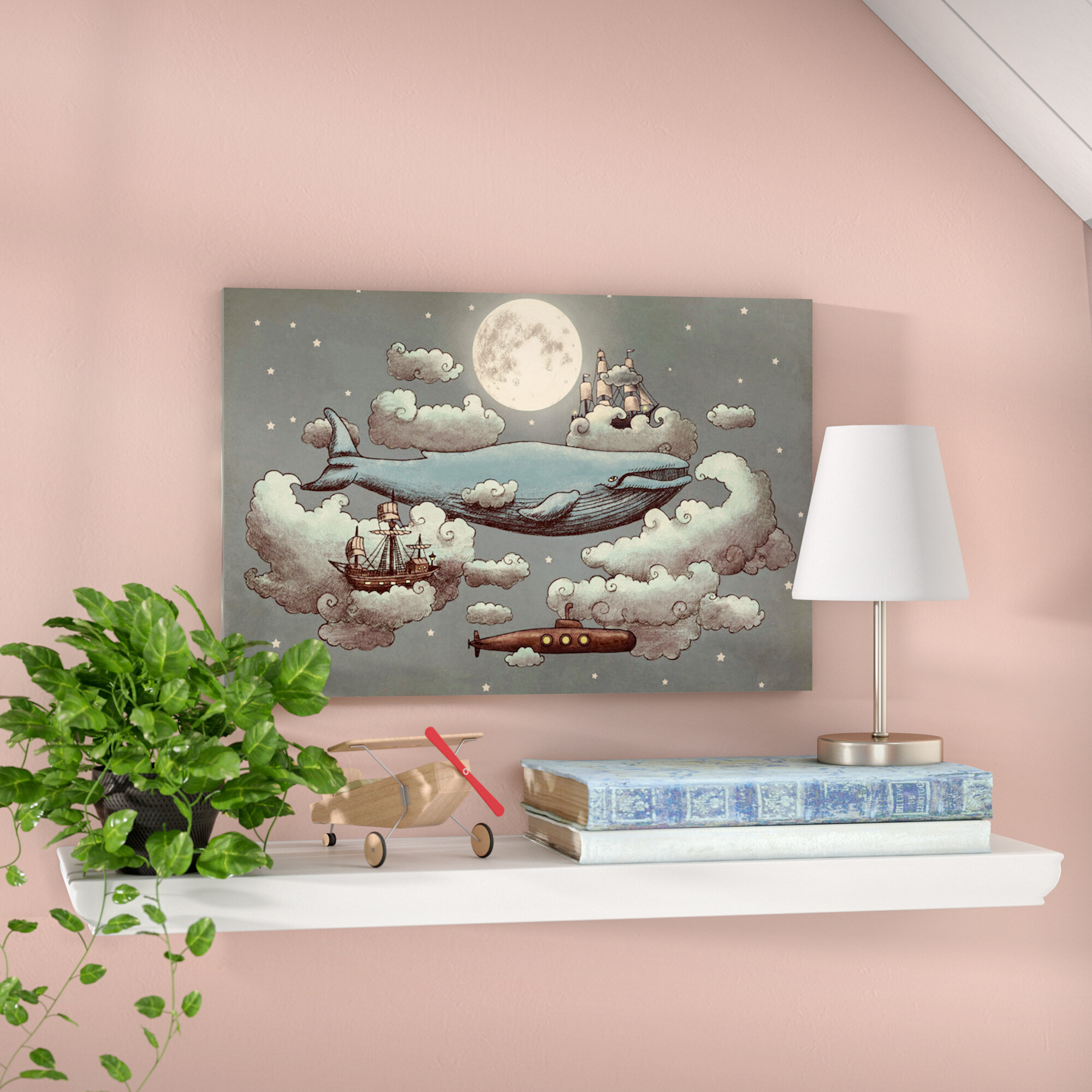 Gray Fantasy Wood Canvas Art