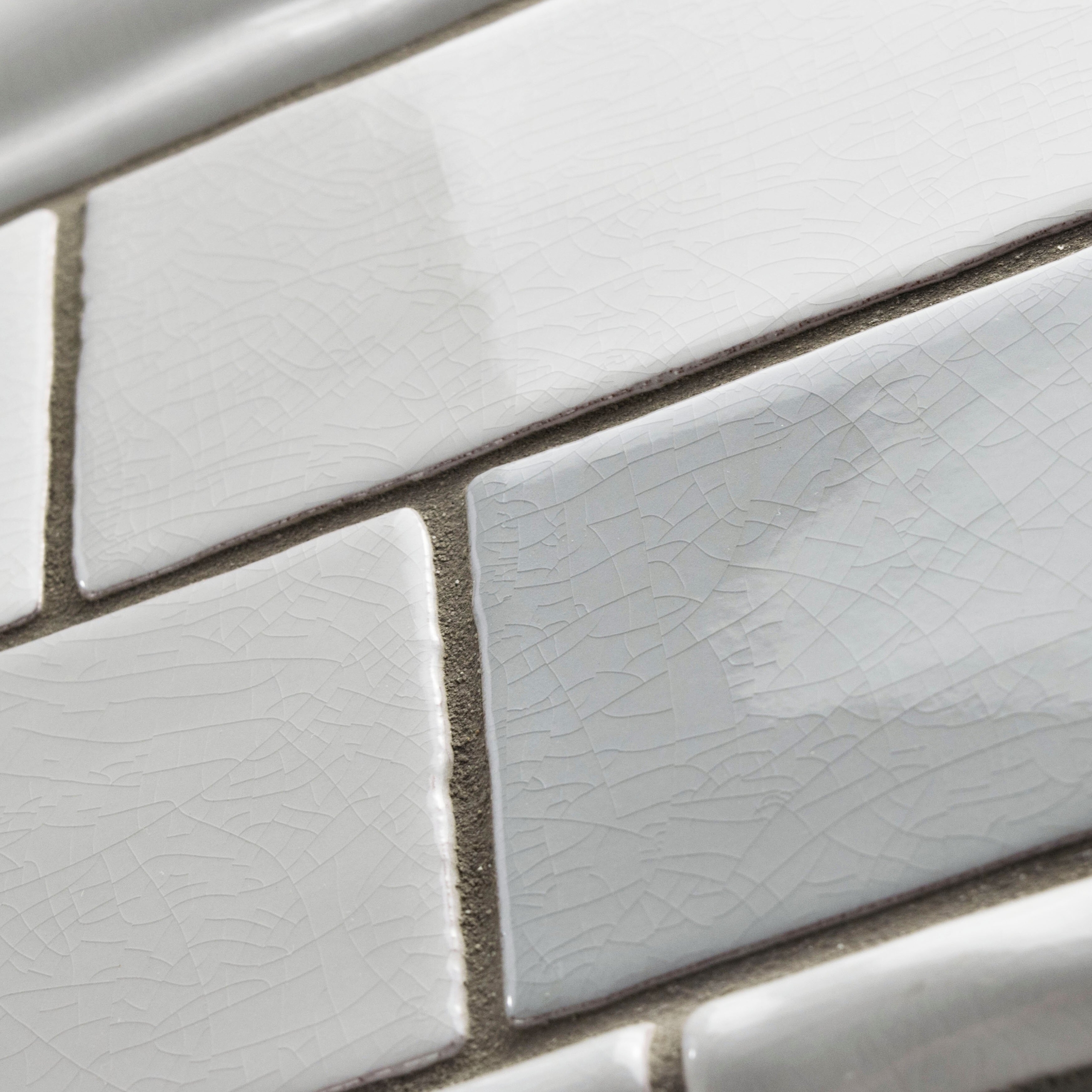 Gray Glossy Ceramic Subway Tile