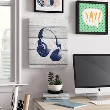 Gray Headphones Kids Canvas Art