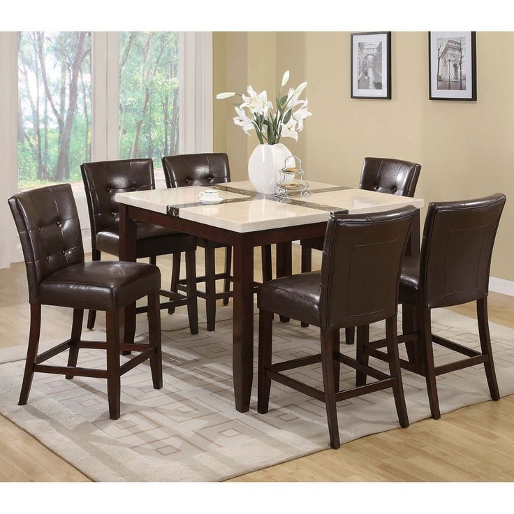 Gray Metal Square Table Dining Set