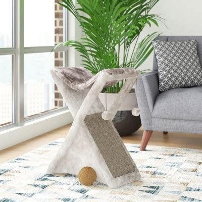 Gray Sisal Rope Polyester Cat Tree