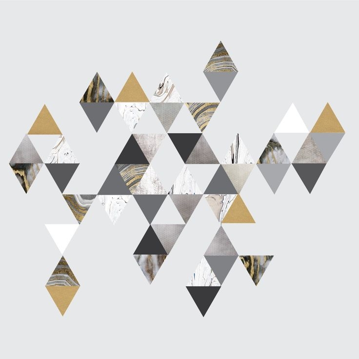 Gray Triangle Vinyl Wall Decal