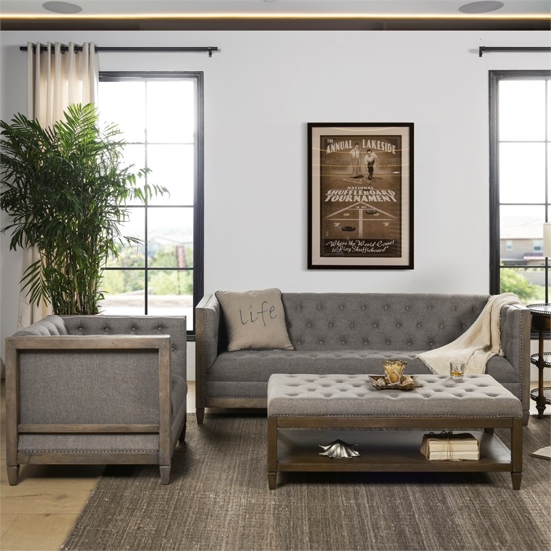Gray Two Piece Living Room Set