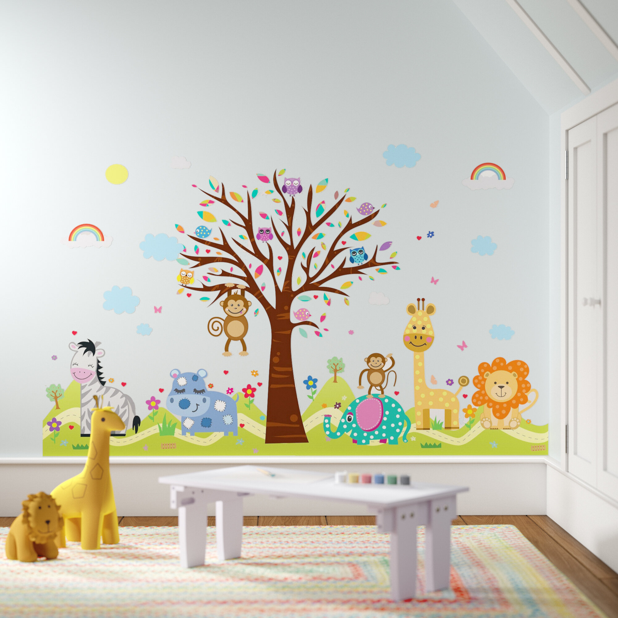 Green Animals And Insects Wall Decal