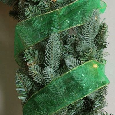 Green Plastic Christmas Craft Ribbon