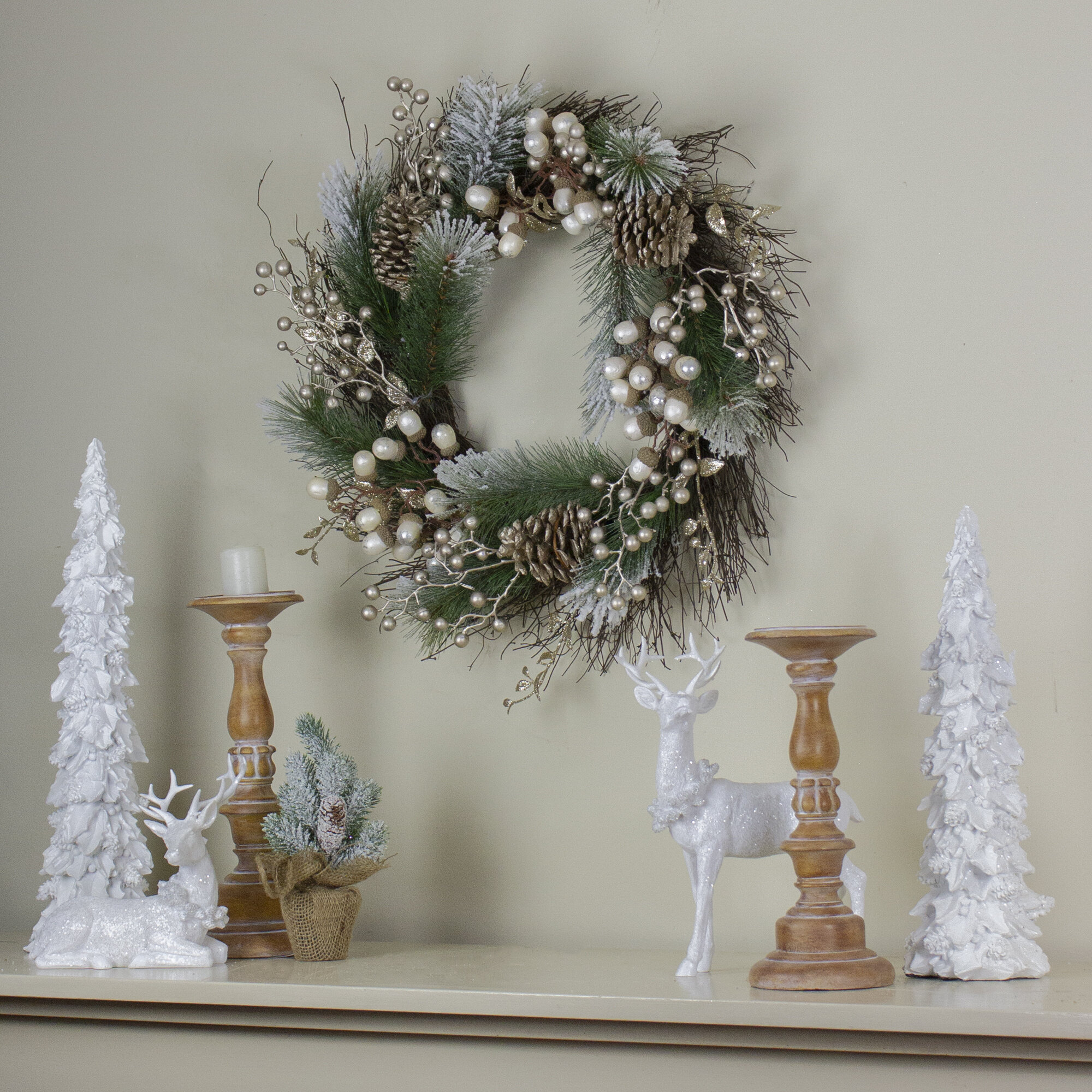 Green PVC And Acrylic Wreath