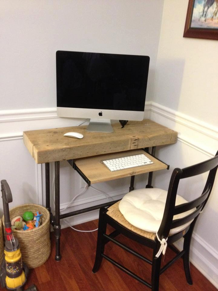 Grey Wood Traditional Computer Desk