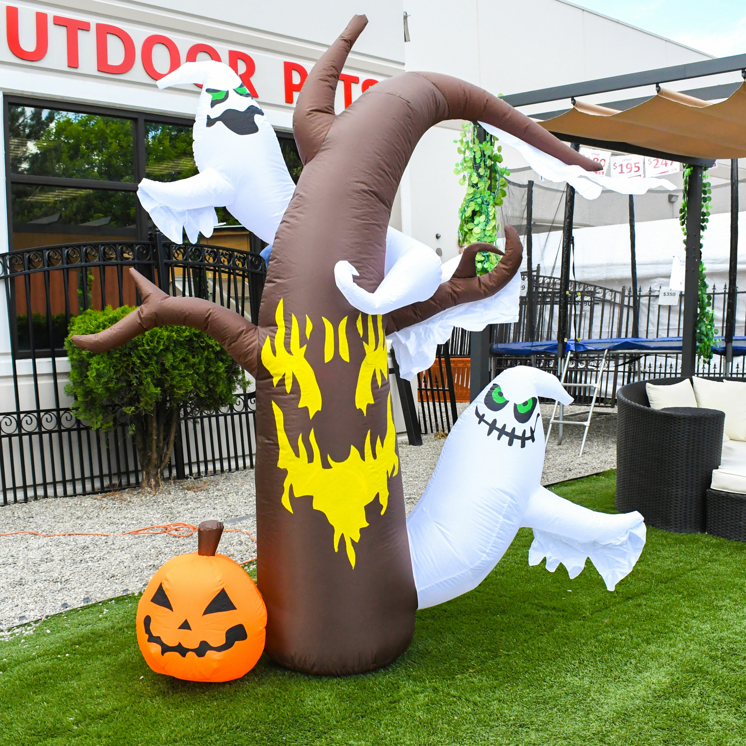 Halloween Haunted Forest with Ghosts Inflatable
