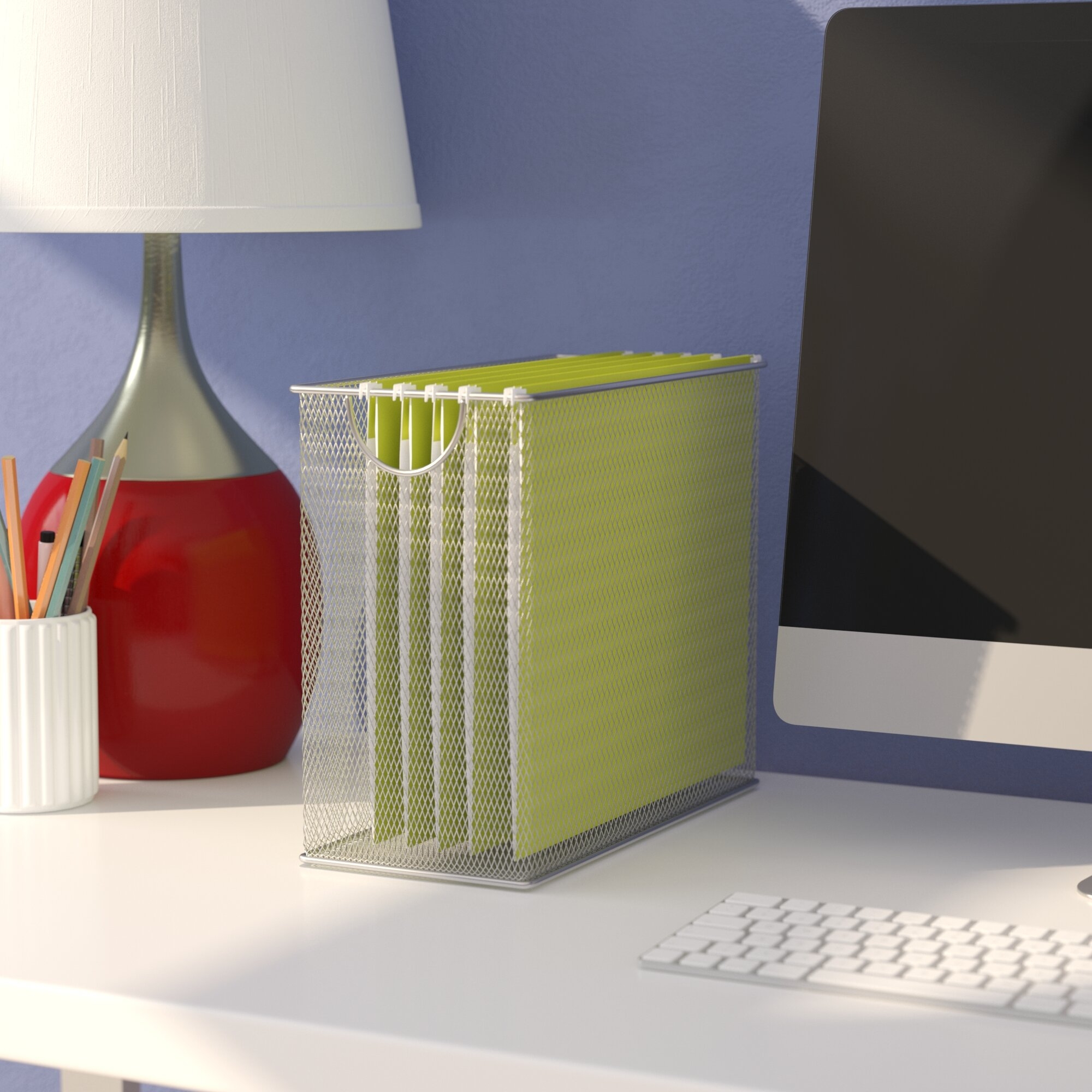 Hanging File Organizer in Silver