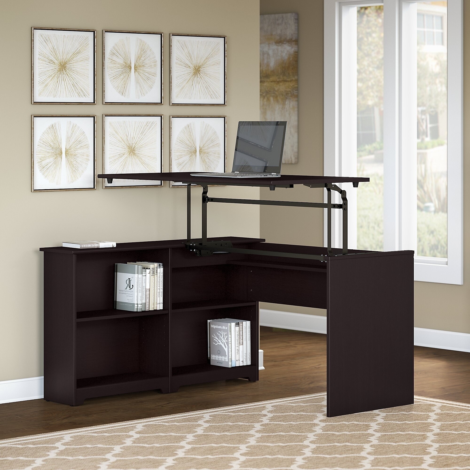 Height Adjustable Corner Computer Desk