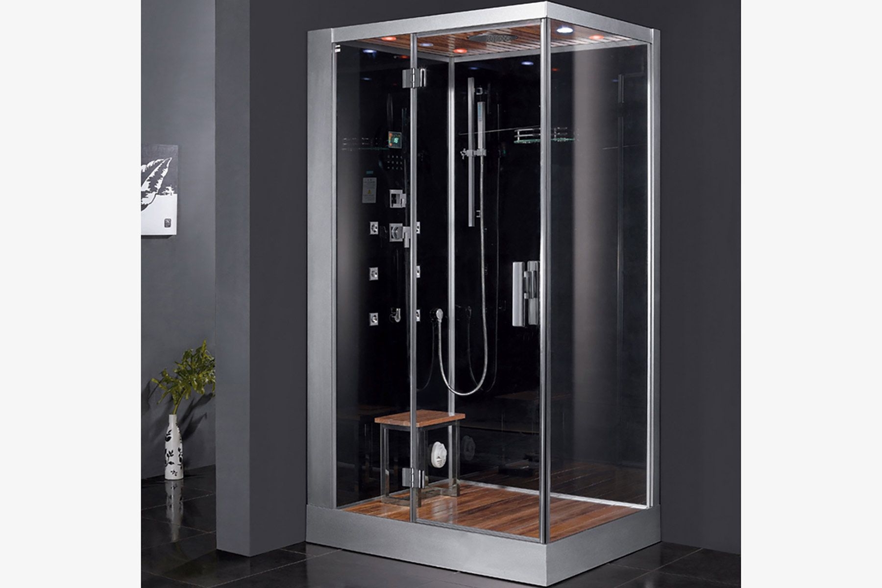 Hinged Steam Shower With Base Included