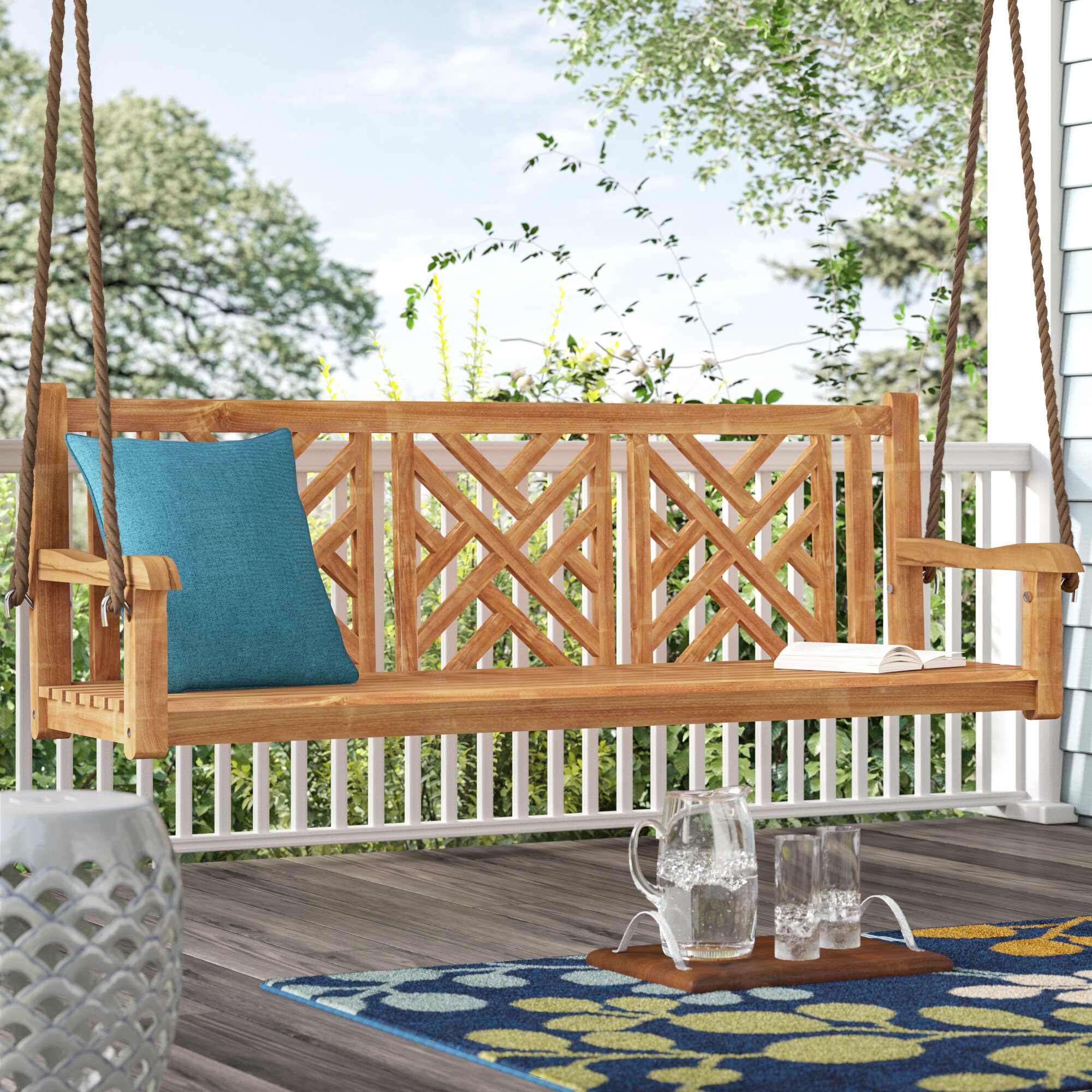 6 Expert Tips To Choose A Porch Swing, Wooden Front Porch Swing Afternoon