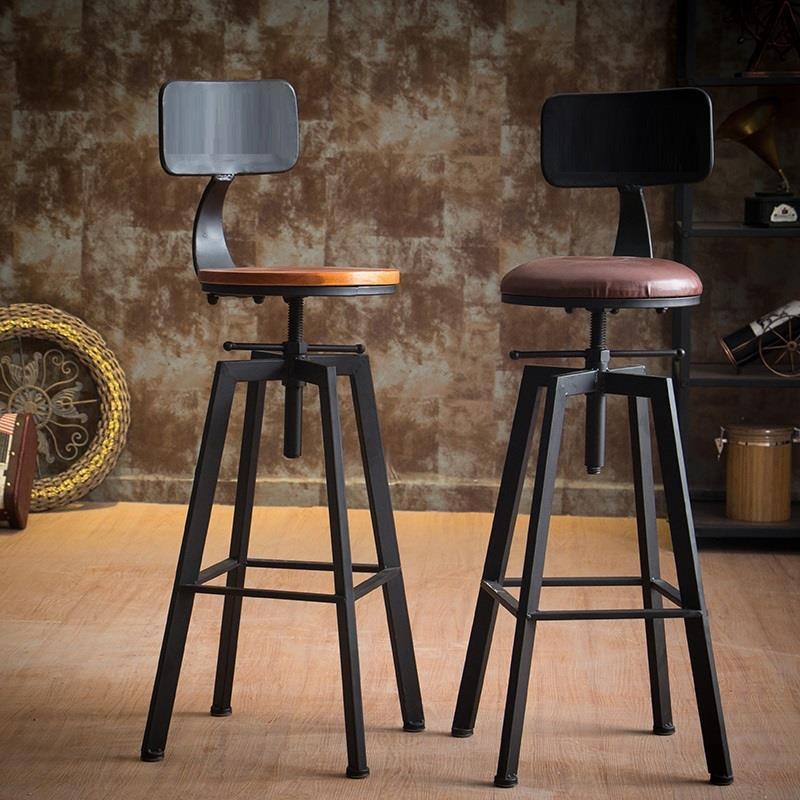 Iron Metal Wood Bar And Counter Stool