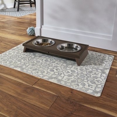 Spanish Tile Look Comfort Kitchen Mat, 20x39, Brown, Sold by at Home