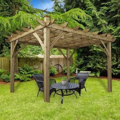 Large Solid Wood Pergola