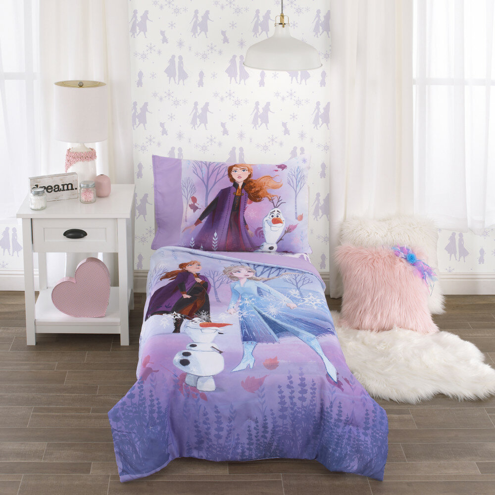 Lavender Polyester Microfiber Toddler Bedding Set