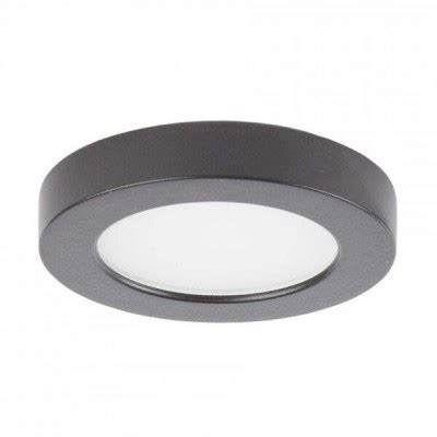 LED Edge Recessed Button Light Trim in Black