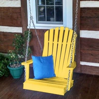 Lemon Yellow Recycled Plastic Porch Swing