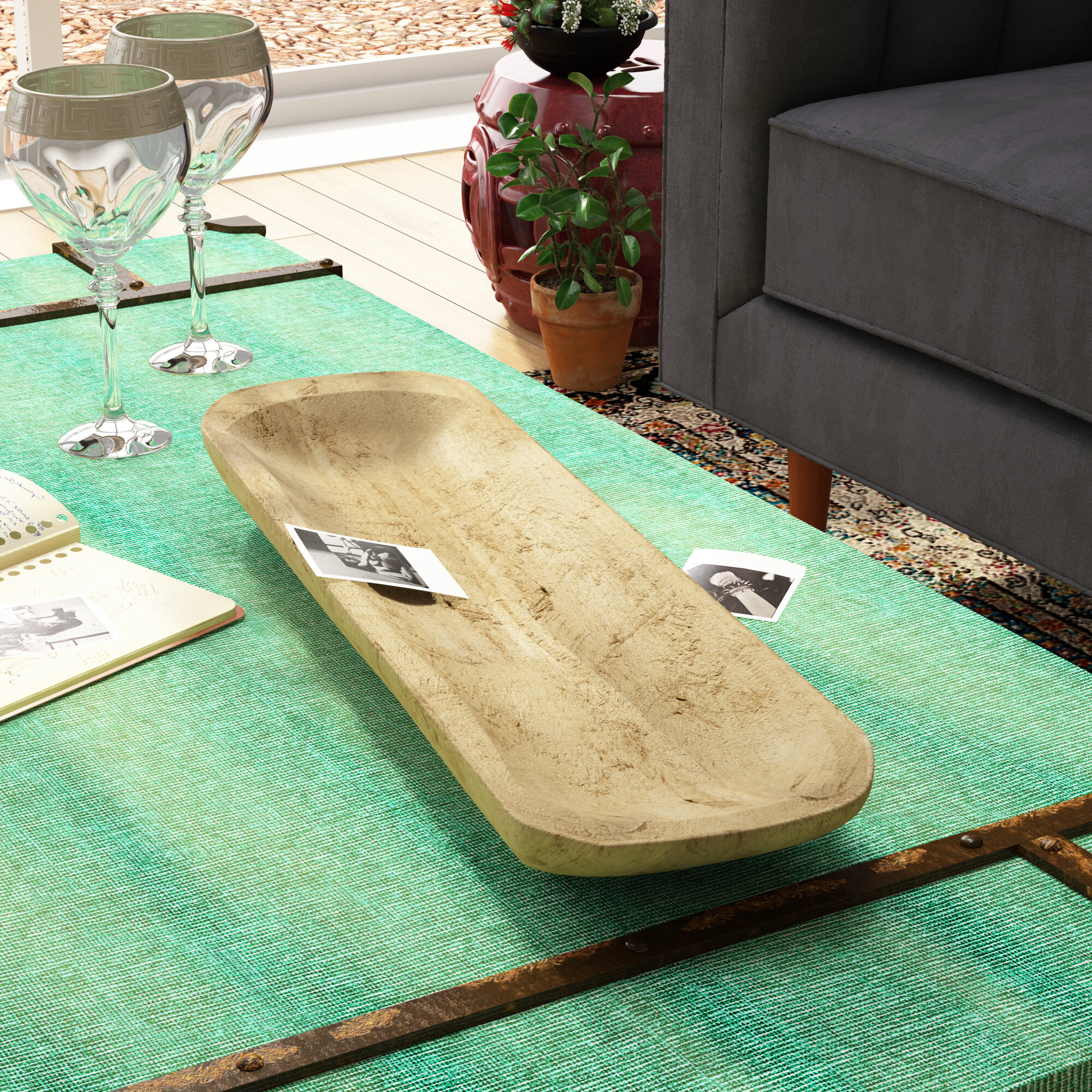 Light Wood Dough Decorative Bowl