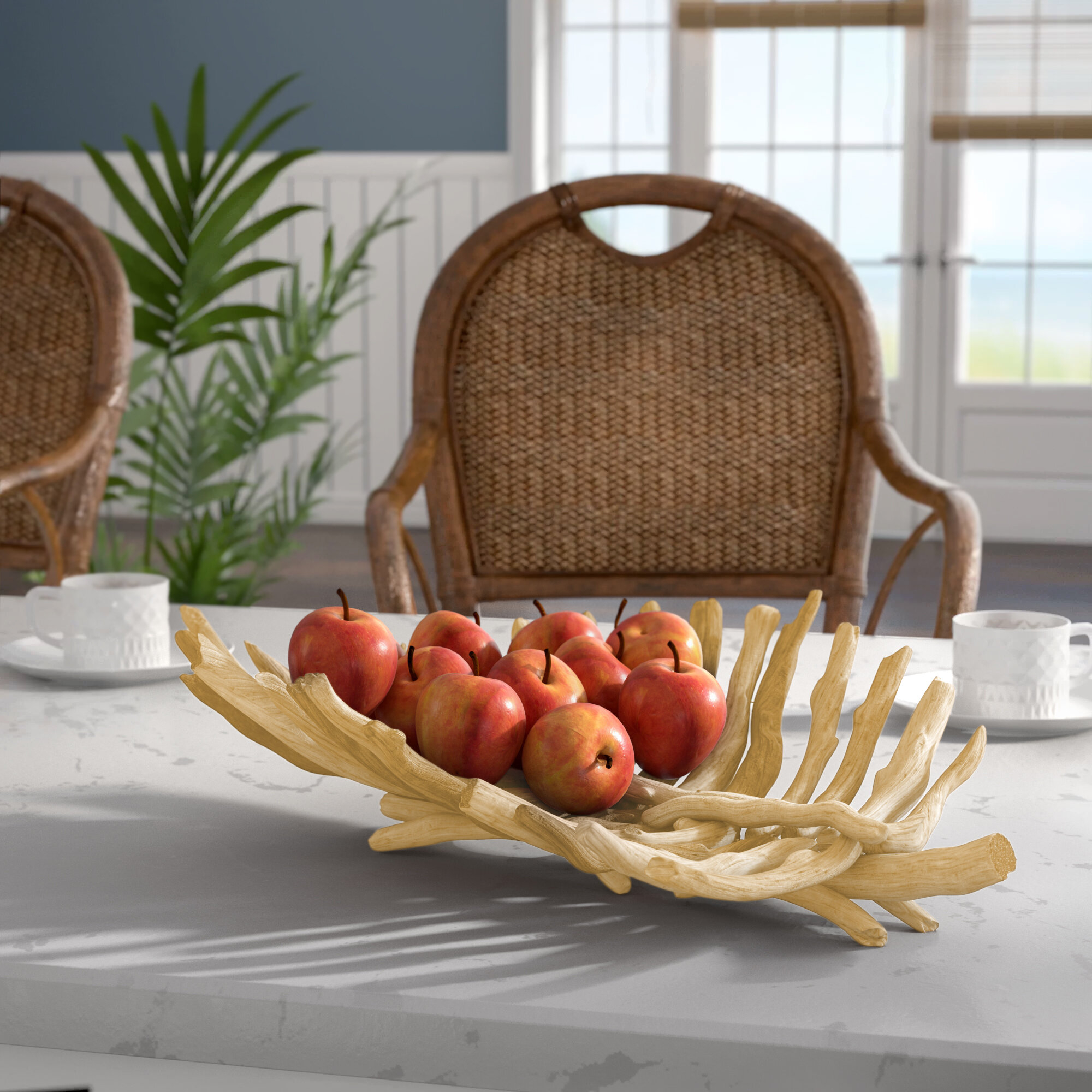 Light Wood Leaf Decorative Plate