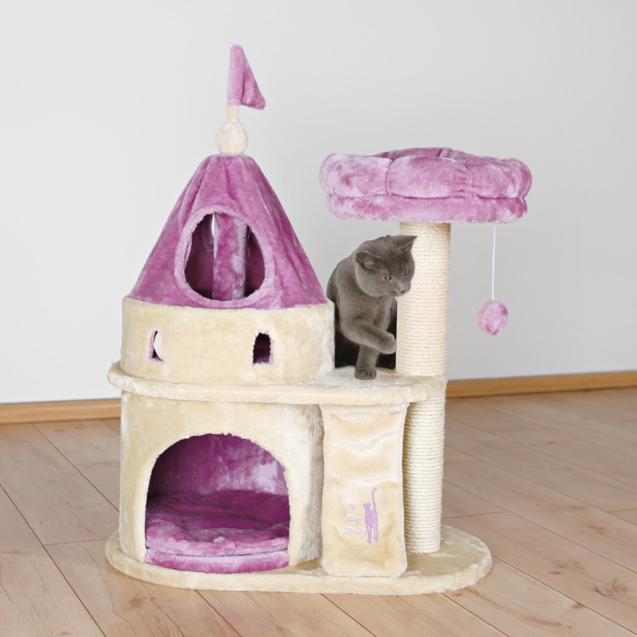 Lilac Carpet Castle Cat Condo