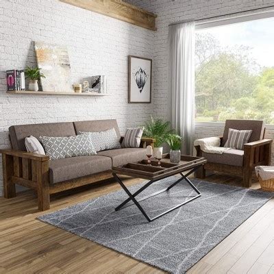 Linen Blend Traditional Living Room Set