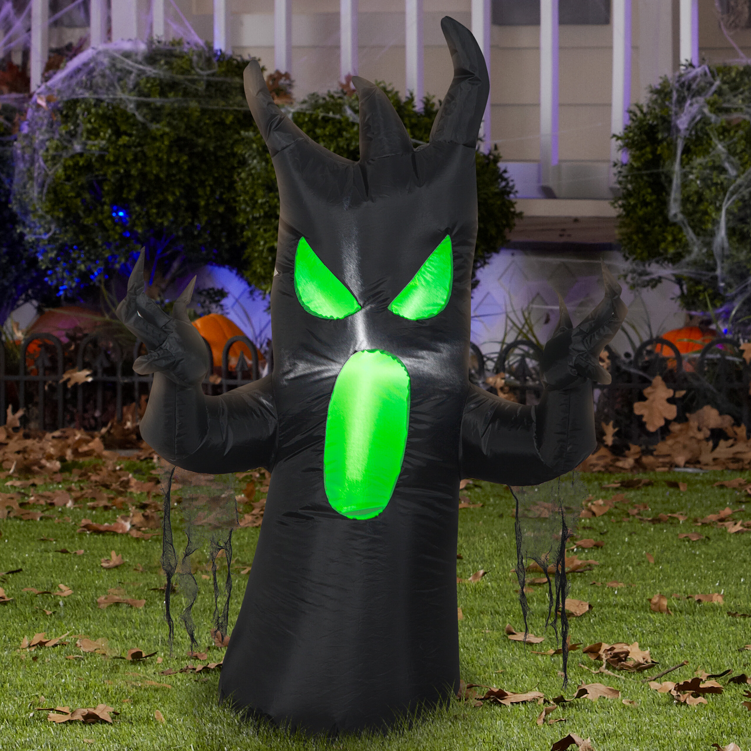 Little Black Scary Tree Halloween Inflatable