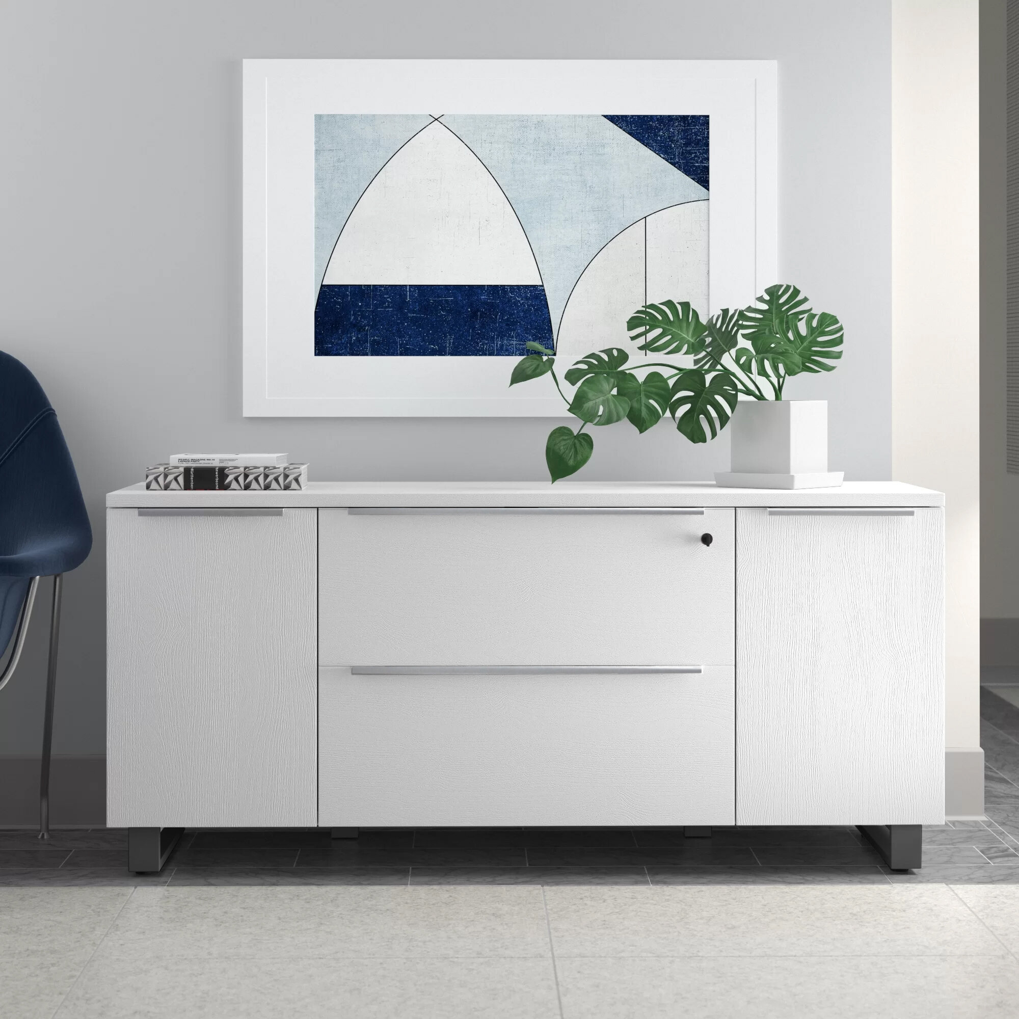 Lockable Wooden Lateral Filing Cabinet