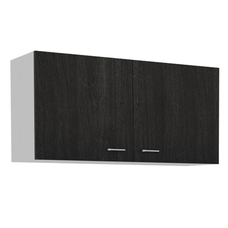 Long Dark Wood Wall Cabinetry