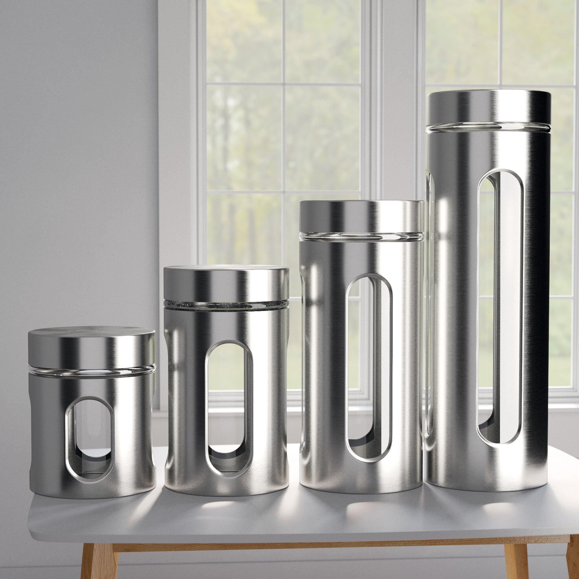 5 Expert Tips To Choose Kitchen Canisters Jars VisualHunt   Long Stainless Steel Kitchen Canister Set 