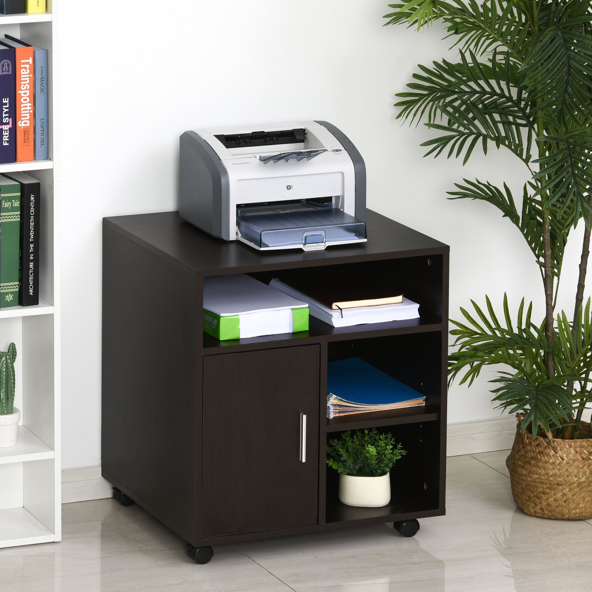 Low Wooden Office Storage Cabinet 