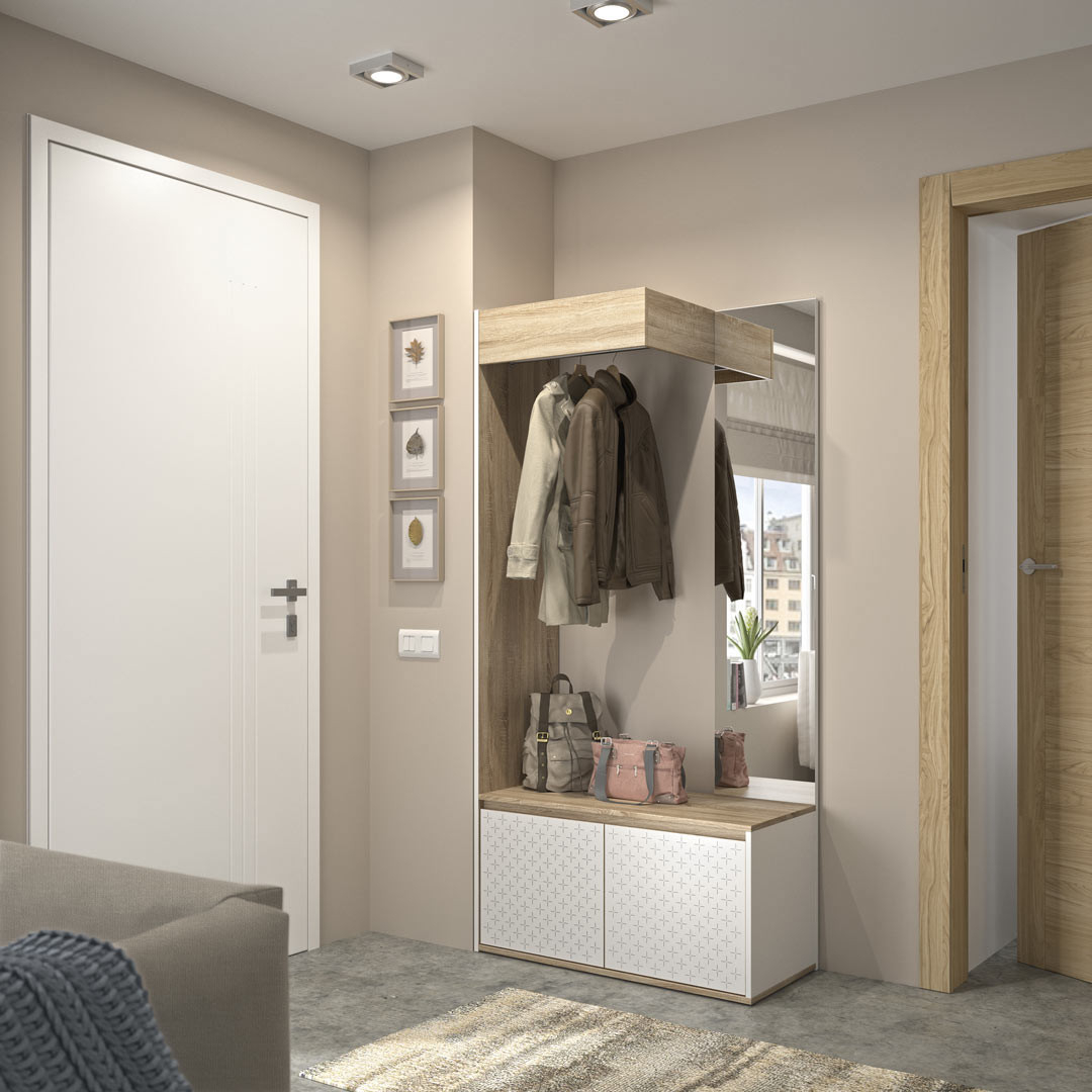 Manufactured Wood Freestanding Hallway Unit