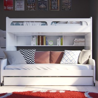 Gautreau twin triple bunk bed with discount trundle