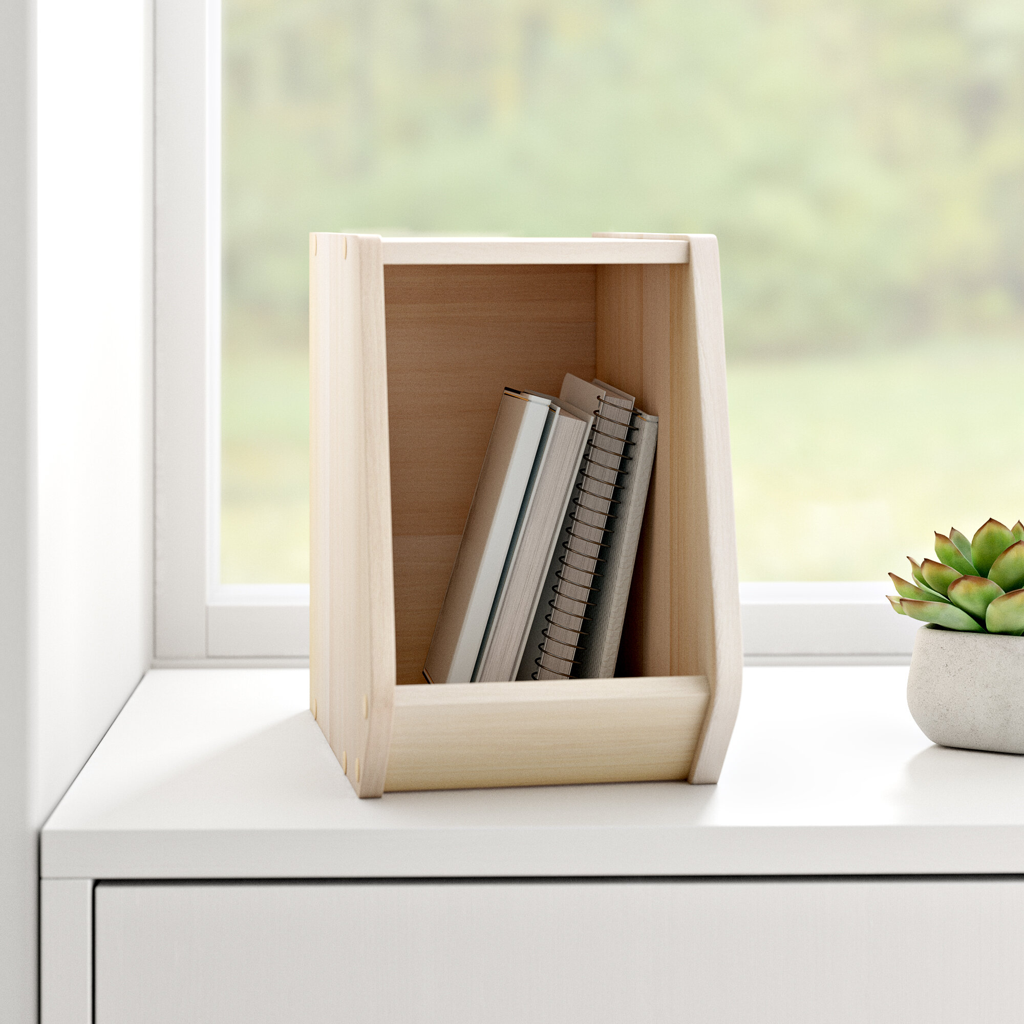 Manufactured Wood Narrow Stack Box