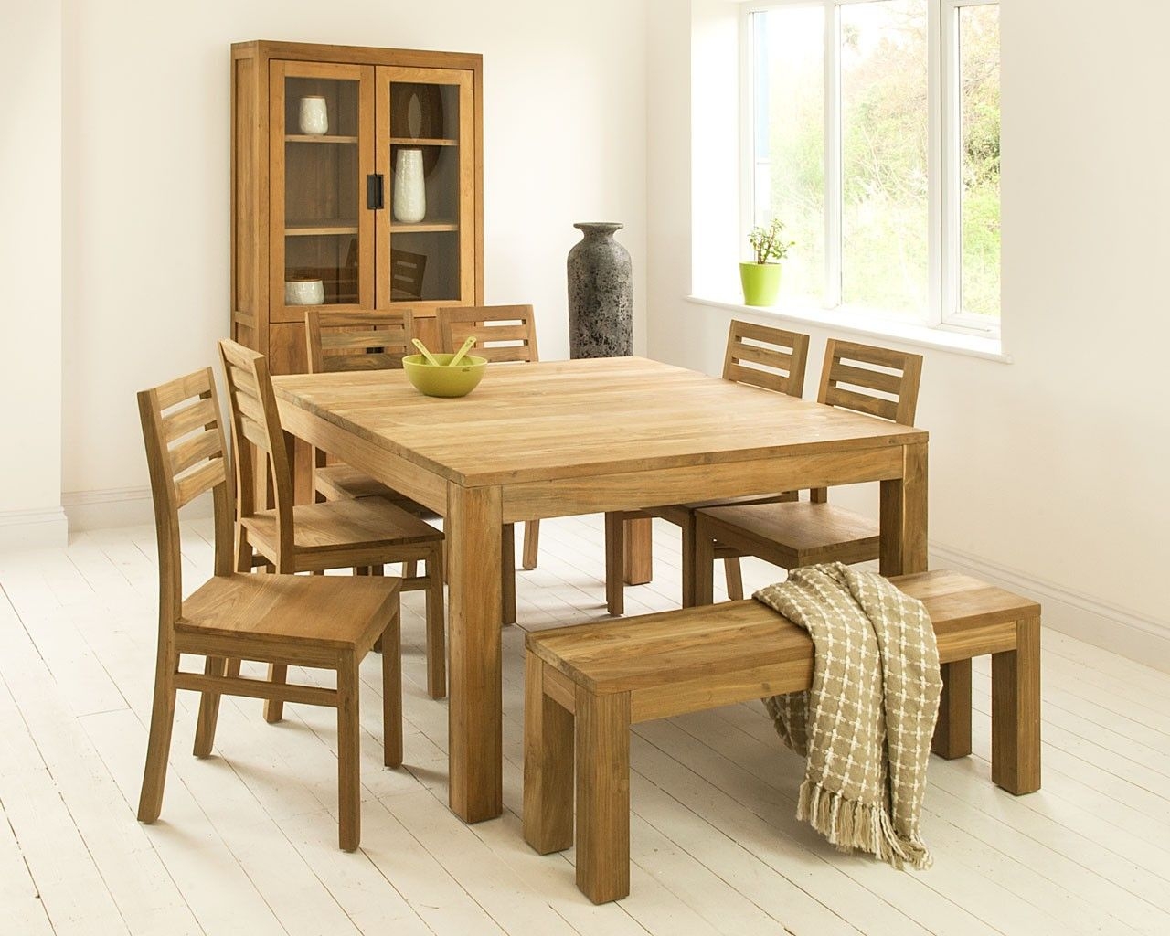 Manufactured Wood Square Table Dining Set