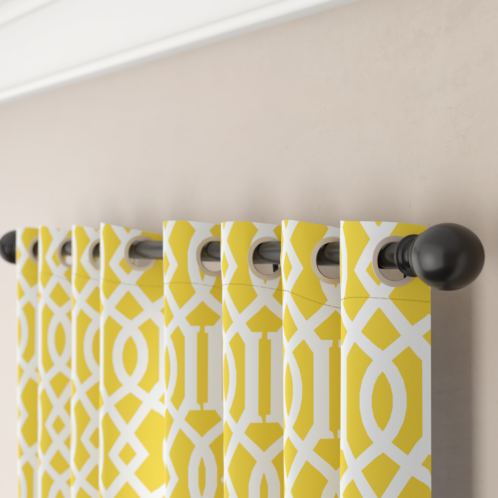 Marble Ball Telescoping Drapery Curtain Standard Rod