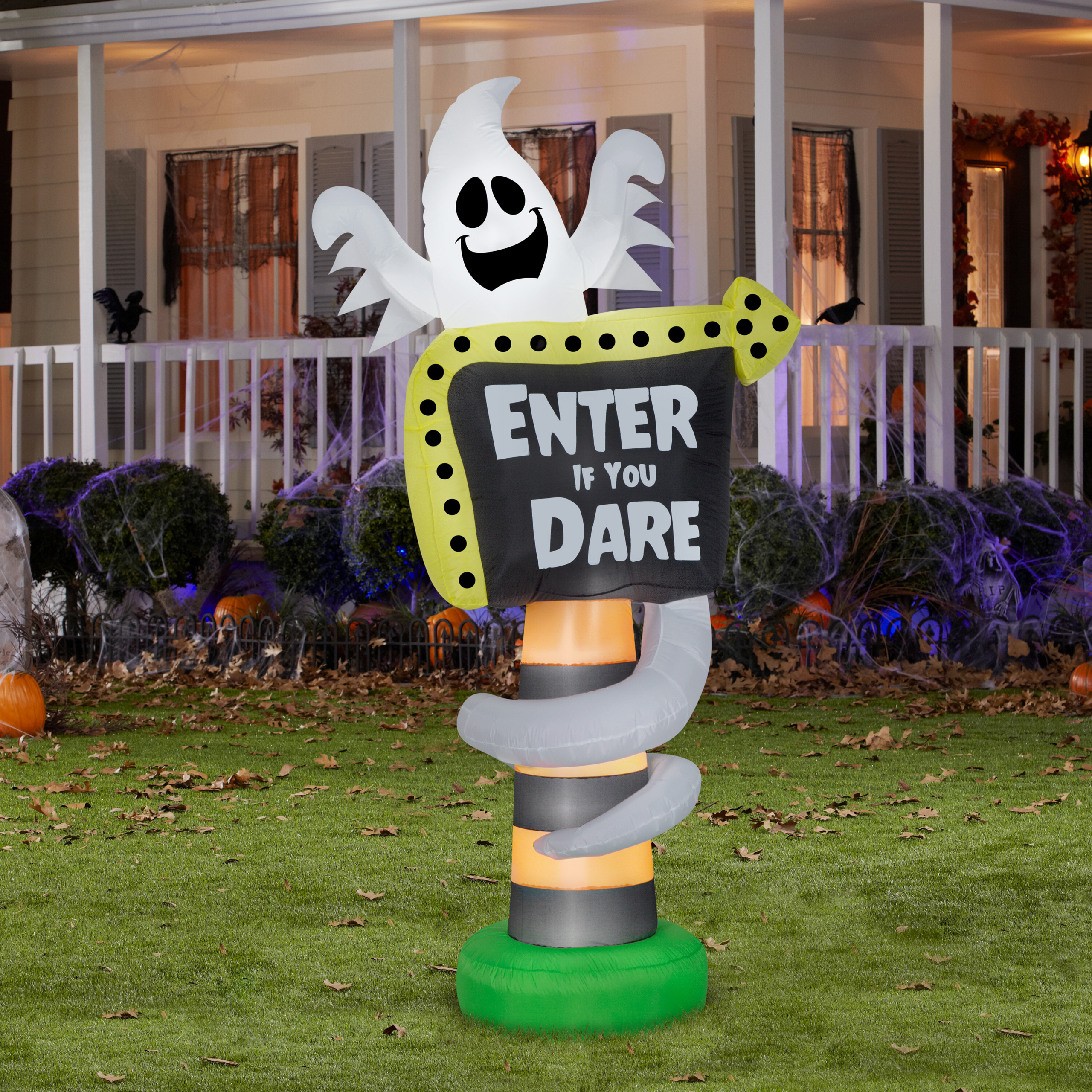 Medium Ghost Trick or Treat Sign Inflatable