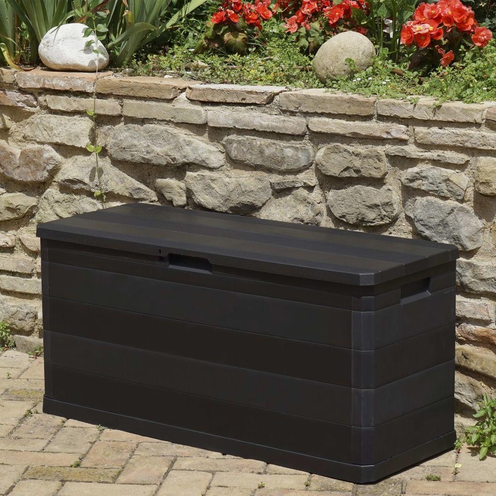 Medium Plastic Deck Box in Black