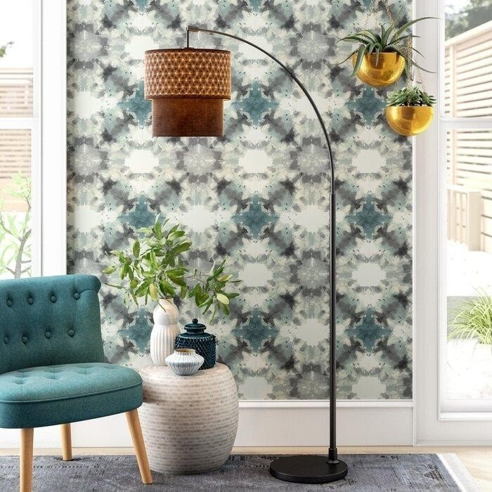 Metal Adjustable Arc Floor Lamp