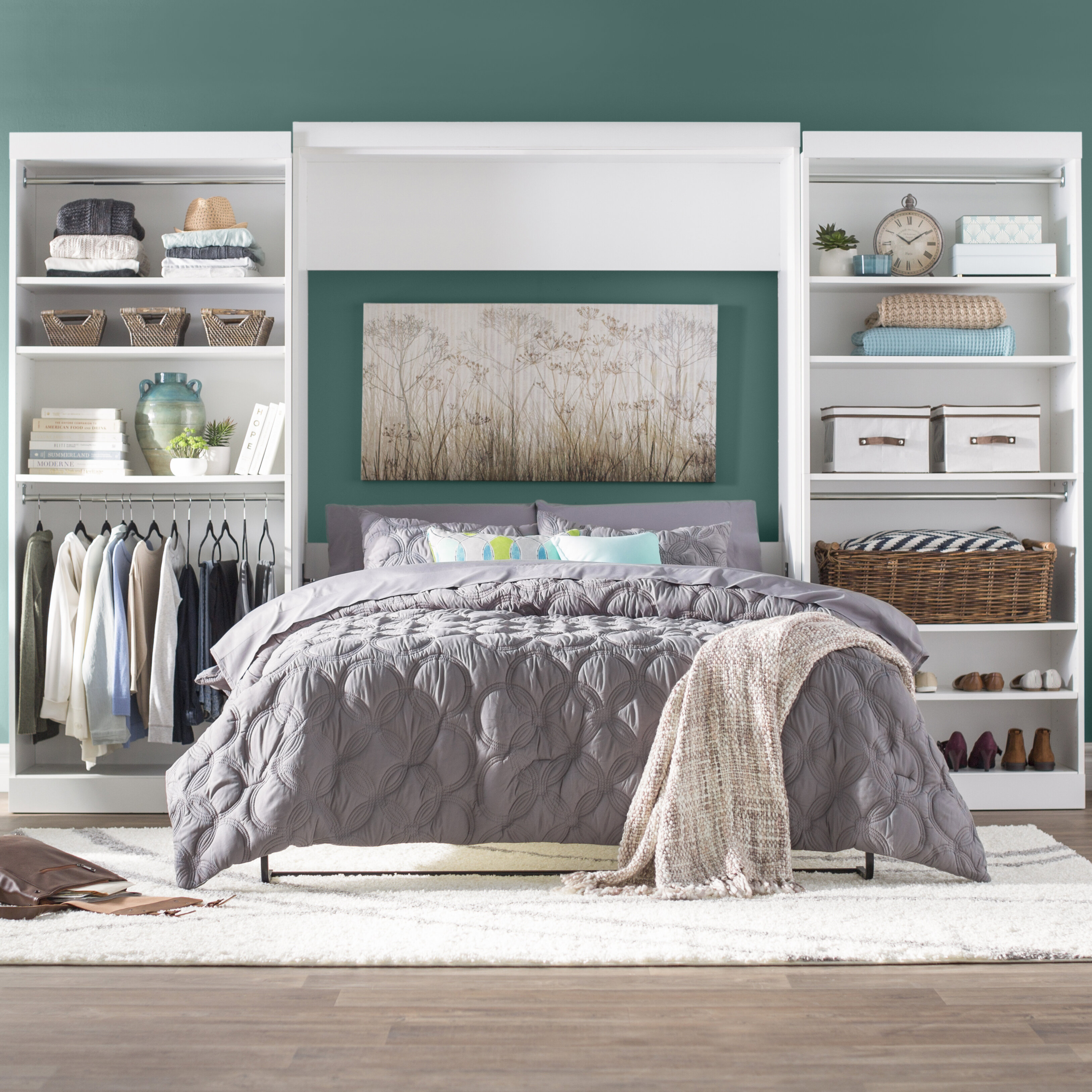 Metal Manufactured Wood Murphy Bed