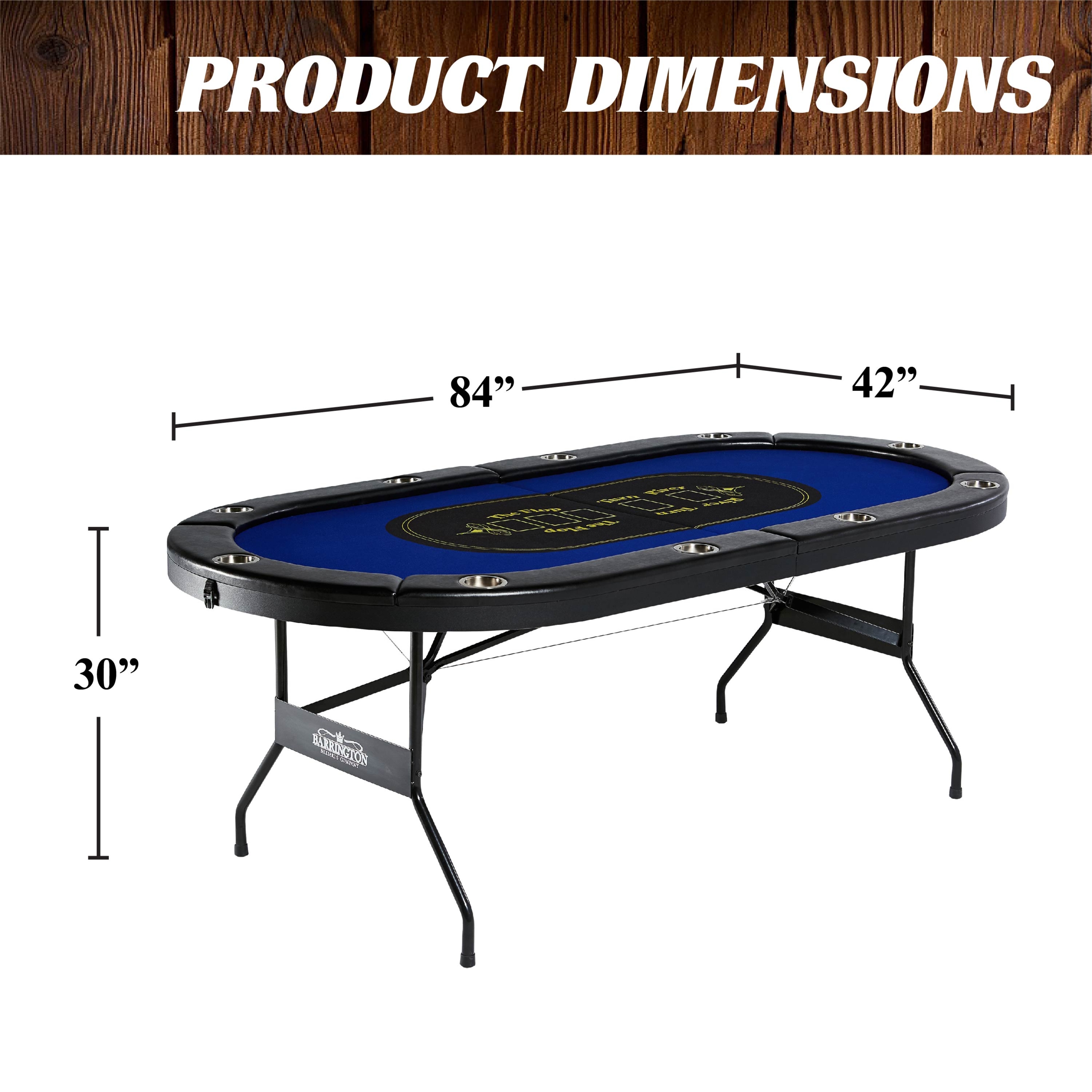 Metal Manufactured Wood Poker Table